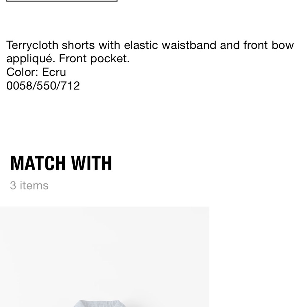 NWT Zara Toddler Terry Cloth Shorts - Picture 4 of 5